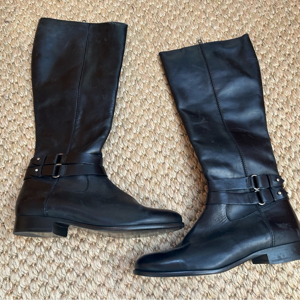 FRYE Black Knee-High Leather Boots